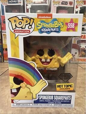 Funko Pop! Spongebob Squarepants #558 HT Exclusive Diamond Glitter w/Protector